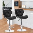 Da URBAN® Ember Height Adjustable and Revolving Bar Stool Pack of 2 / Kitchen Chair/Stylish Bar Stool (Black) (2 PC)...