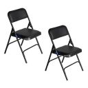 Da URBAN® Folding Leatherette Chair (Black) (Set of 2)...