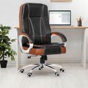 Da URBAN® Hamilton High-Back Swivel Computer Office Chair with 3 Year Warranty, Armrests, Ergonomic Leatherette-Padded Desk Chair (Black)...