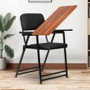 Da URBAN Marx Folding Heavy Duty Study Chair with Cushion & Adjustable Writing Pad - (Black, for All Age)-Set of 1...