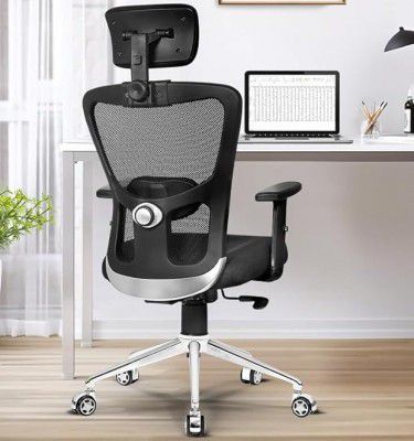 Da URBAN Mexico Lite High Back Mesh Ergonomic Office Chair Adjustable Lumbar Support,Tilt Lock Mechanism (Black)