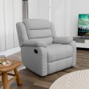 Da URBAN Paradise Puffy Velvet Recliner for Head Support & Leg Relaxation Lounge Chair (Grey)...