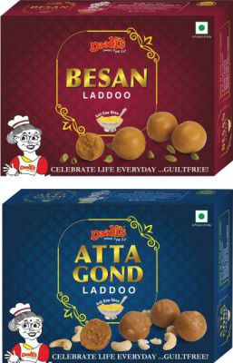 Daadis Besan, Atta Gond Laddoo Pure Ghee Box (2 x 200 g)