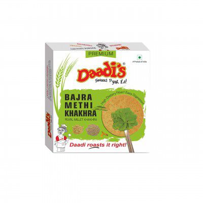 Daadis Methi Khakhra, Bajra, 200g (Pack of 2)