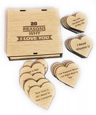 DAAYIM Wooden Message Pills Gift Set 20 Pills & Box with Love Message Engraved