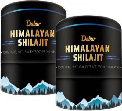 Dabur 100% Pure Himalayan Shilajit Resin |Boosts Stamina & Immunity |Revitalises Body  (Pack of 2)