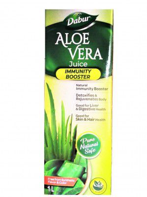 Dabur Aloe Vera Juice: 100% Ayurvedic Health Juice for Immunity Boosting - 1L