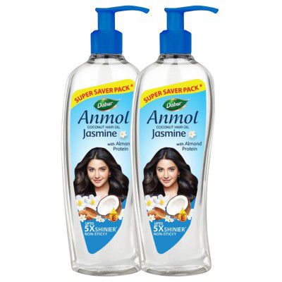 Dabur Anmol Jasmine Coconut Hair Oil, (475ml x 2)