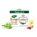 Dabur Baby Soap: For Baby's Sensitive Skin with No Harmful Chemicals |Contains Aloe Vera & Almond Oil | Hypoallergenic & Dermatologically Tested with No Paraben & Phthalates - 75g ( Pack of 4)...