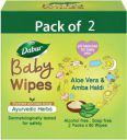 Dabur Baby Wipes with Moisture Lock Cap |Contains Aloevera| No Parabens & Phthalates  (160 Wipes)...