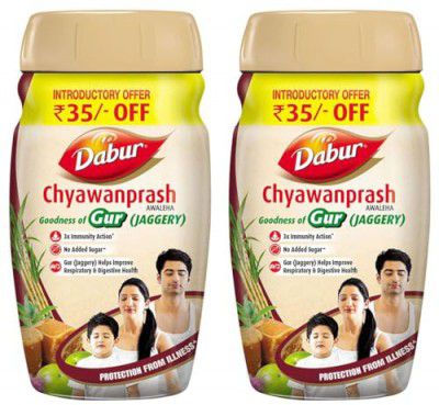Dabur Chyawanprash Awaleha - 900g | With Goodness of Gur (Jaggery)| 3X Immunity Action
