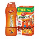 Dabur GlucoPlus-C Instant Energy Juicy & Tasty Orange Flavour - 500g (with Sipper Free)...