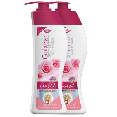 Dabur Gulabari Moisturizing Body Lotion – 800 ml (Pack of 400ml x 2)