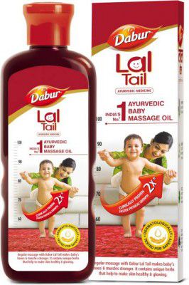 Dabur Lal Tail - Ayurvedic Baby Oil - Clinically Tested 2 X Faster Physical Growth  (500 ml)