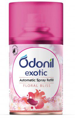DABUR Odonil Exotic Automatic Spray Refill - 225Ml | Floral Bliss | 2200 Sprays Guaranteed | Lasts Upto 60 Days