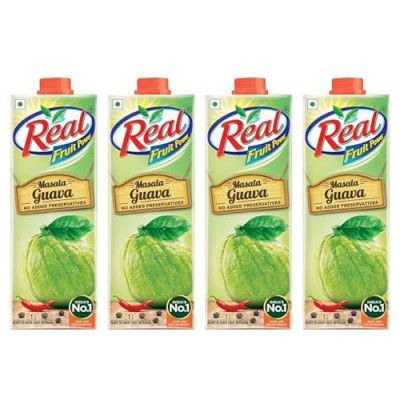 DABUR Real Masala Guava Fruit Juice-1 Liter (Pack Of 4)