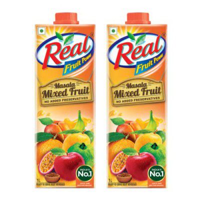 DABUR Real Masala Mixed Fruit Juice-1L (Pack of 2)