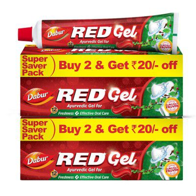 Dabur Red Gel Ayurvedic Toothpaste - 600g (150g x 4)