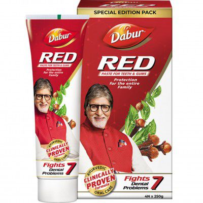 Dabur Red Toothpaste - 750g (250gx3) Special Edition Pack