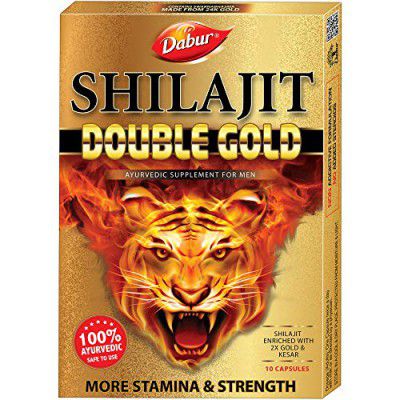 DABUR Shilajit Double Gold-10 Capsules|For Men