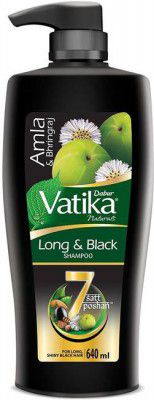 DABUR VATIKA Amla Long & Black Shampoo, For Shiny, Long & Black Hair  (640 ml)