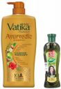 Dabur Vatika Ayurvedic Shampoo - 1L & Dabur Amla Hair Oil - 180 ml...