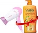 Dabur Vatika Studio Collection - Ayurvedic Shampoo -1L with Vega Hair Dryer Combo...