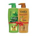 Dabur Vatika Ayurvedic Shampoo - 640ml + Dabur Vatika Health Shampoo - 640ml | Repairs Hair damage, Controls Frizz | For All Hair Types | Goodness of Natural Ingredients...