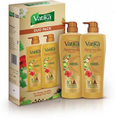 DABUR VATIKA Ayurvedic Shampoo with Dus Poshan Limited Edition Duo Pack  (680 ml)