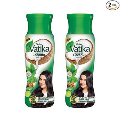 Dabur Vatika Enriched Coconut Hair Oil 600ml (300ml*2)