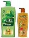 Dabur Vatika Health Shampoo, With Henna & Amla For Problem Free Hair, 1L & DABUR Vatika Ayurvedic Shampoo, 640ml : Power of Dus Poshan for 10 Hair Problems...