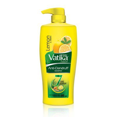 Dabur Vatika Lemon Anti-Dandruff Shampoo - 640ml | Reduces Dandruff