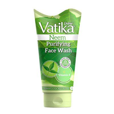 Dabur Vatika Neem Purifying Face Wash with Vitamin E - 150ml | Control Pimples | Paraben Free