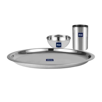 DACE LITE Dinner Set 1 Thali + 1 Katori and 1 Glass