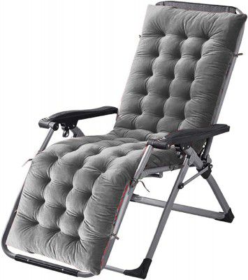 Daddy Cool Soft Velvet Chair Pad/Chair Cushion for Rocking Chair /Office/ Home in ( 18 x 50 Inch Grey ) with Cotton Filler