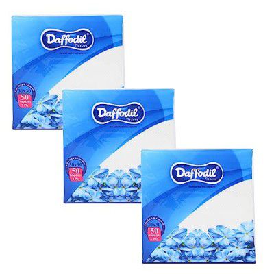 DAFFODIL 2Ply Tissue Paper Napkins - Soft Tissue Paper, High Absorbent Paper Napkin

