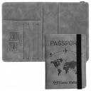 DAHSHA Grey RFID Blocking PU Leather Travel Passport Holder Cover Travel Wallet Organiser Passport Case Travel Document Organiser for Men & Women(14.8 X 11CM)...