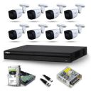 DAHUA Full Color Night Vision HD CCTV Security Camera with Installation Combo Set 2MP (8BULLET)...