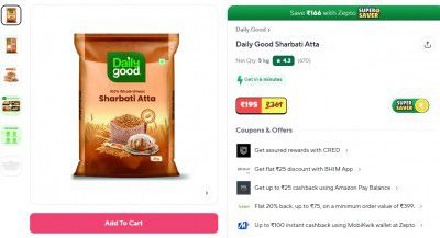 Daily Good Sharbati Atta - 5kg