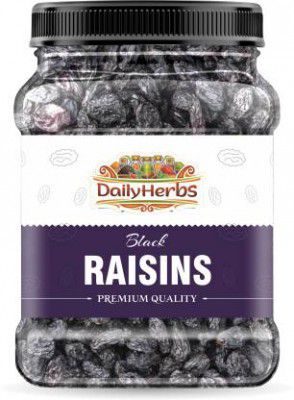 DAILYHERBS Black Seedless Raisins, 100% Natural (Kishmish) 1kg