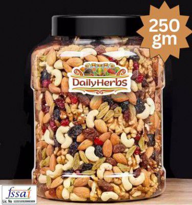 DAILYHERBS Mix Dry Fruit | Panchmeva | 250gm | AA+ Almonds, Cashews, Raisins, Apricots, Assorted Seeds & Nuts  (250 g)