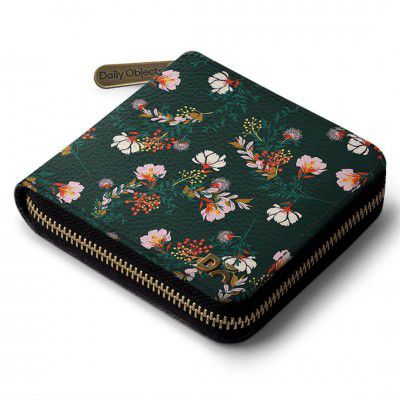 DailyObjects Women's Zip Wallet | Made with Vegan Leather Material | Carefully Handcrafted | Holds up to 8 Cards | Slim and Easy to Fit in Pocket | Coin Pocket with Button Closure