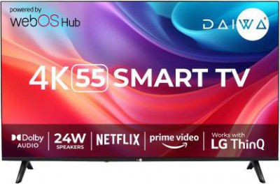 [Extra Rs.2500 OFF] Daiwa 55" Ultra HD (4K) LED Smart WebOS TV (D55U4WOS)