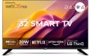 Daiwa 80 cm (32 inch) HD Ready LED Smart WebOS TV 2024 Edition with Bezelless design, LG ThinQ and Dolby Audio  (D32H3WOS)...