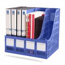 DaKos 4 Section File Rack – Multipurpose Desktop Organizer & Document Holder Box for Office, School & Home Use (Blue)...