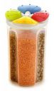 Dal Dispenser for Kitchen - 4 Sections Food Storage Container ...