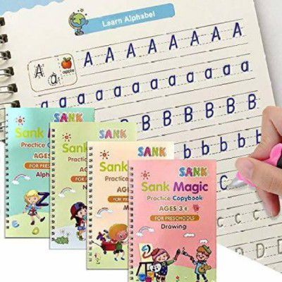 DALITIYANZ Magic Practice CopyBook for Children Number Tracing Book Preschoolers with Pen (Multicolor)