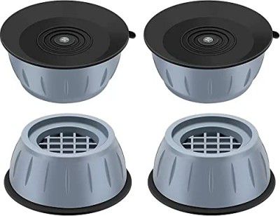 DALUCI 4 Pcs Anti Vibration Pads for Washing Machine with Suction Cup Feet, Refrigerator Stand, Washing Machine Stand, Furniture Base Stand, Fridge Stands for Single Door and Double Door (Blue Round)