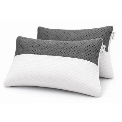 DALUCI Hollow Fiber Pillows Set of 2 Sleeping Pillow Adjustable Height 