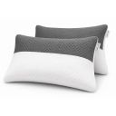 DALUCI Hollow Fiber Pillows Set of 2 Sleeping Pillow Adjustable Height ...
